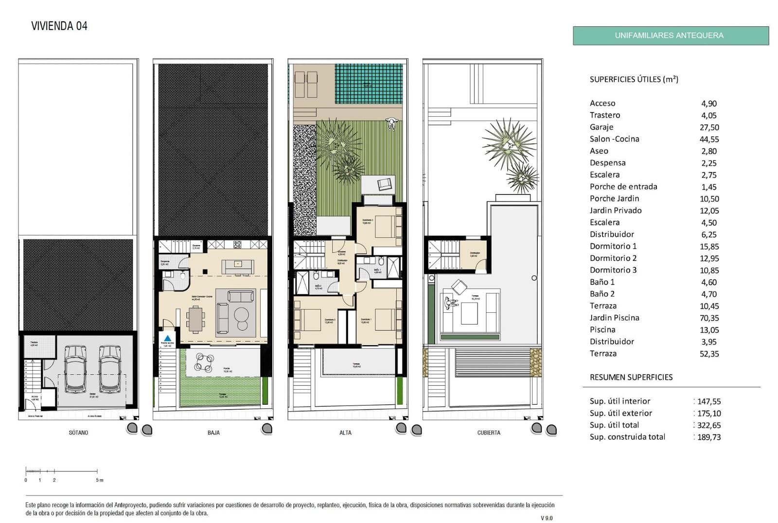 3 camera da letto Villetta a Schiera in vendita in Antequera con piscina garage - 389.900 € (Rif: 10180819)