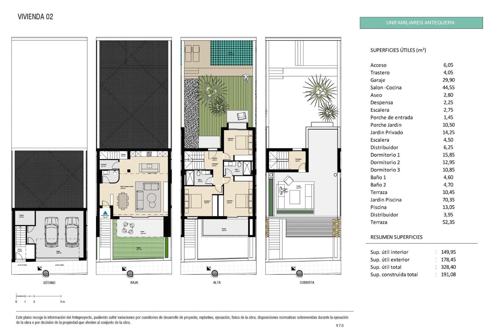 3 camera da letto Villetta a Schiera in vendita in Antequera con piscina garage - 389.900 € (Rif: 10180819)