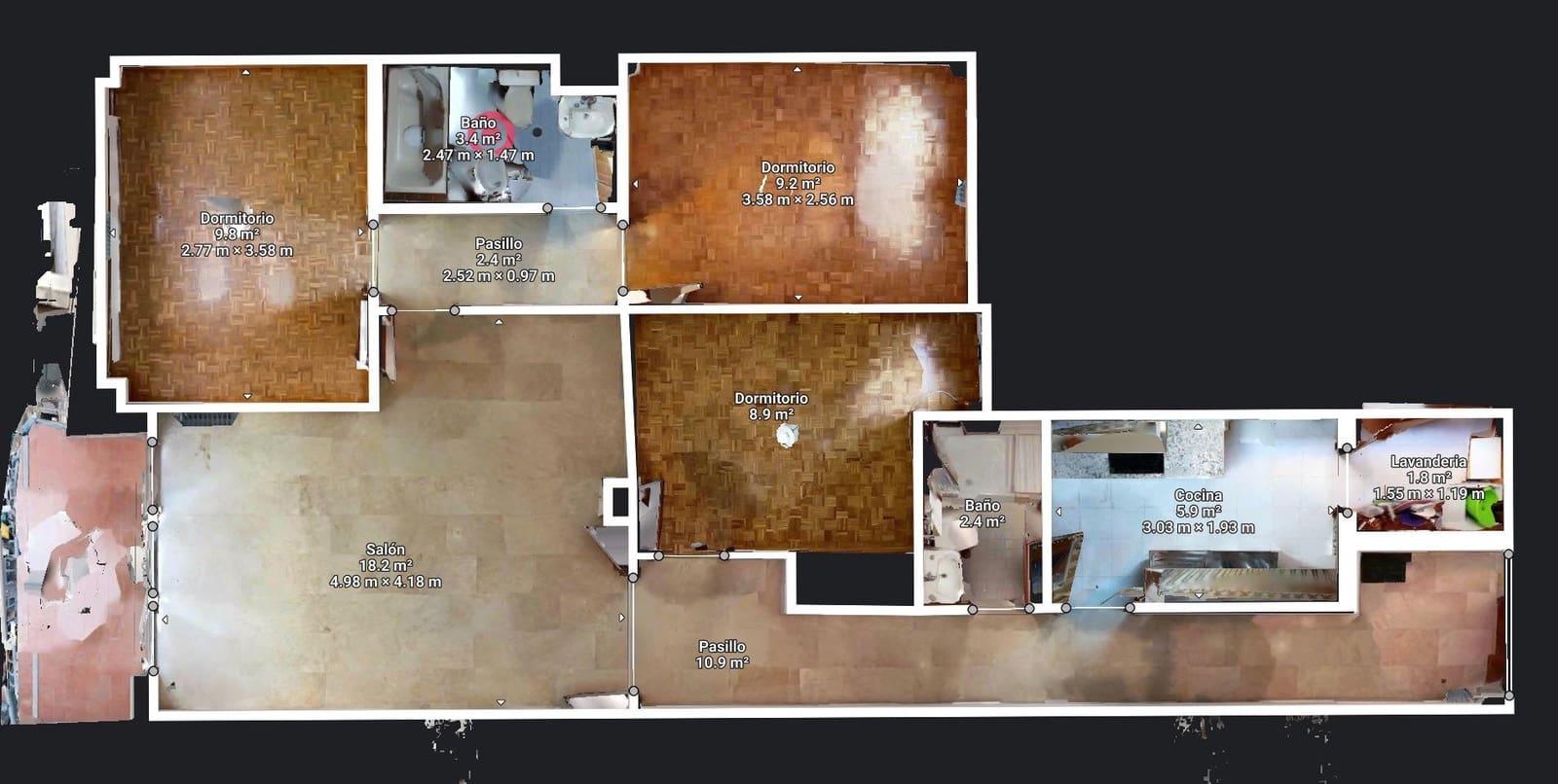 3 camera da letto Appartamento da affittare in Granada citta - 900 € (Rif: 9099286)