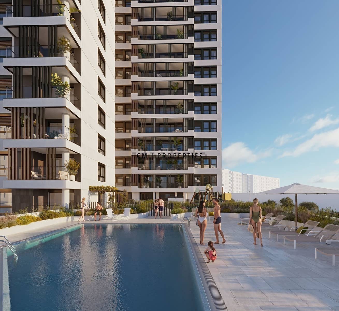 2 Zimmer Wohnung zu vermieten in Valencia Stadt mit Pool Garage - 2.400 € (Ref: 10081569)