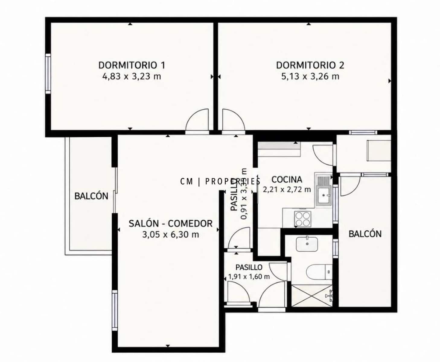 2 Zimmer Wohnung zu verkaufen in Sagunto / Sagunt - 130.000 € (Ref: 10113285)