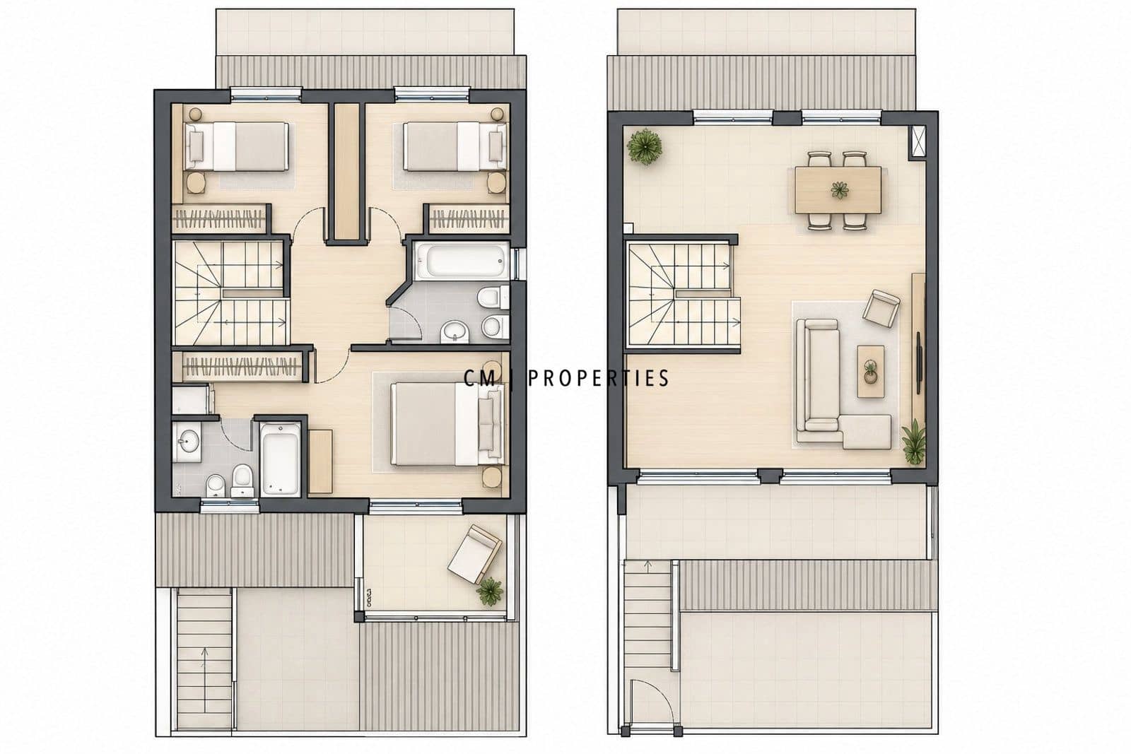 5 bedroom Townhouse for rent in Campolivar with pool garage - € 2,500 (Ref: 10162497)