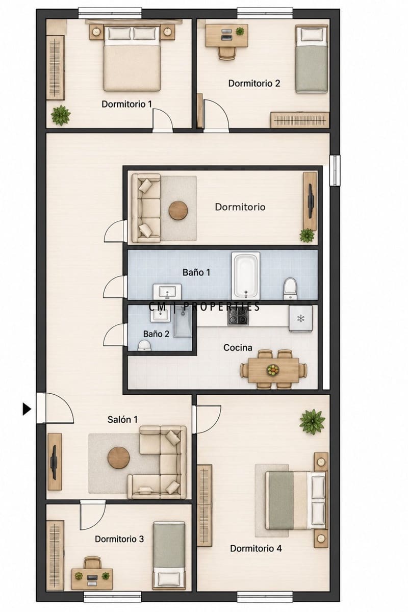 5 bedroom Flat for sale in Xirivella - € 217,000 (Ref: 10172281)