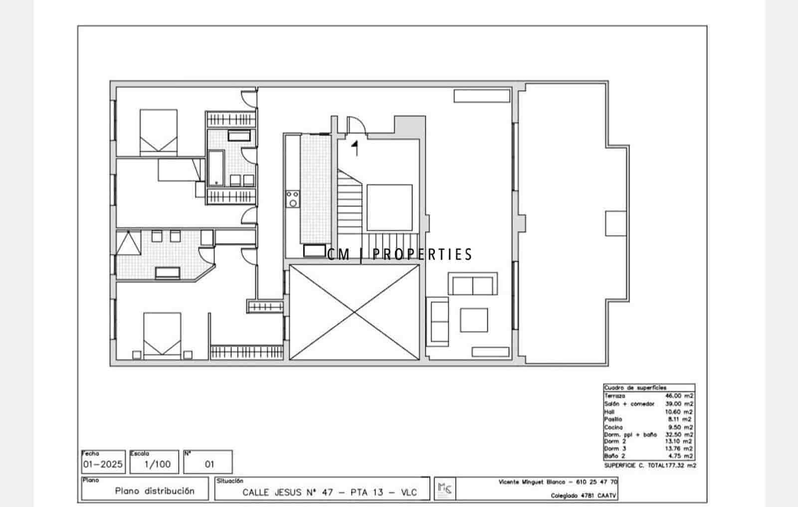 3 sypialnia Penthouse do wynajęcia w Miasto Walencja z garażem - 2 500 € (Ref: 8698784)