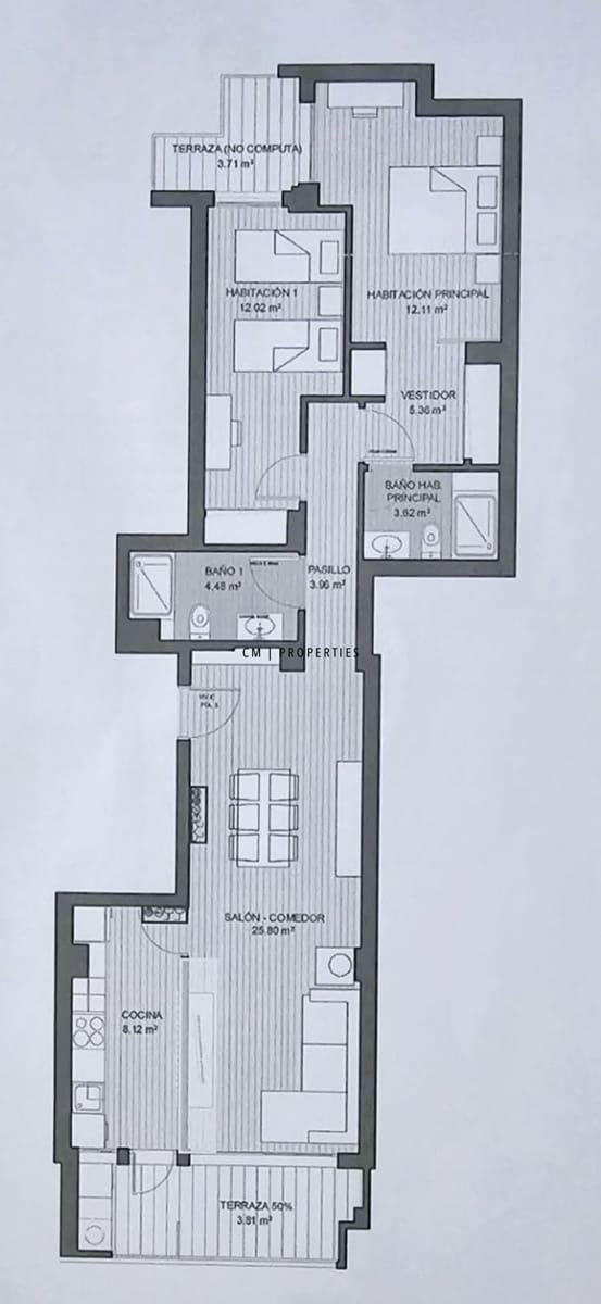 2 Zimmer Wohnung zu vermieten in Torrent mit Garage - 1.500 € (Ref: 9331747)