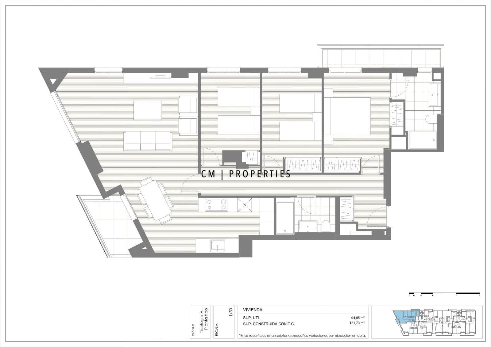 3 bedroom Flat for rent in Valencia city with garage - € 2,900 (Ref: 9335613)