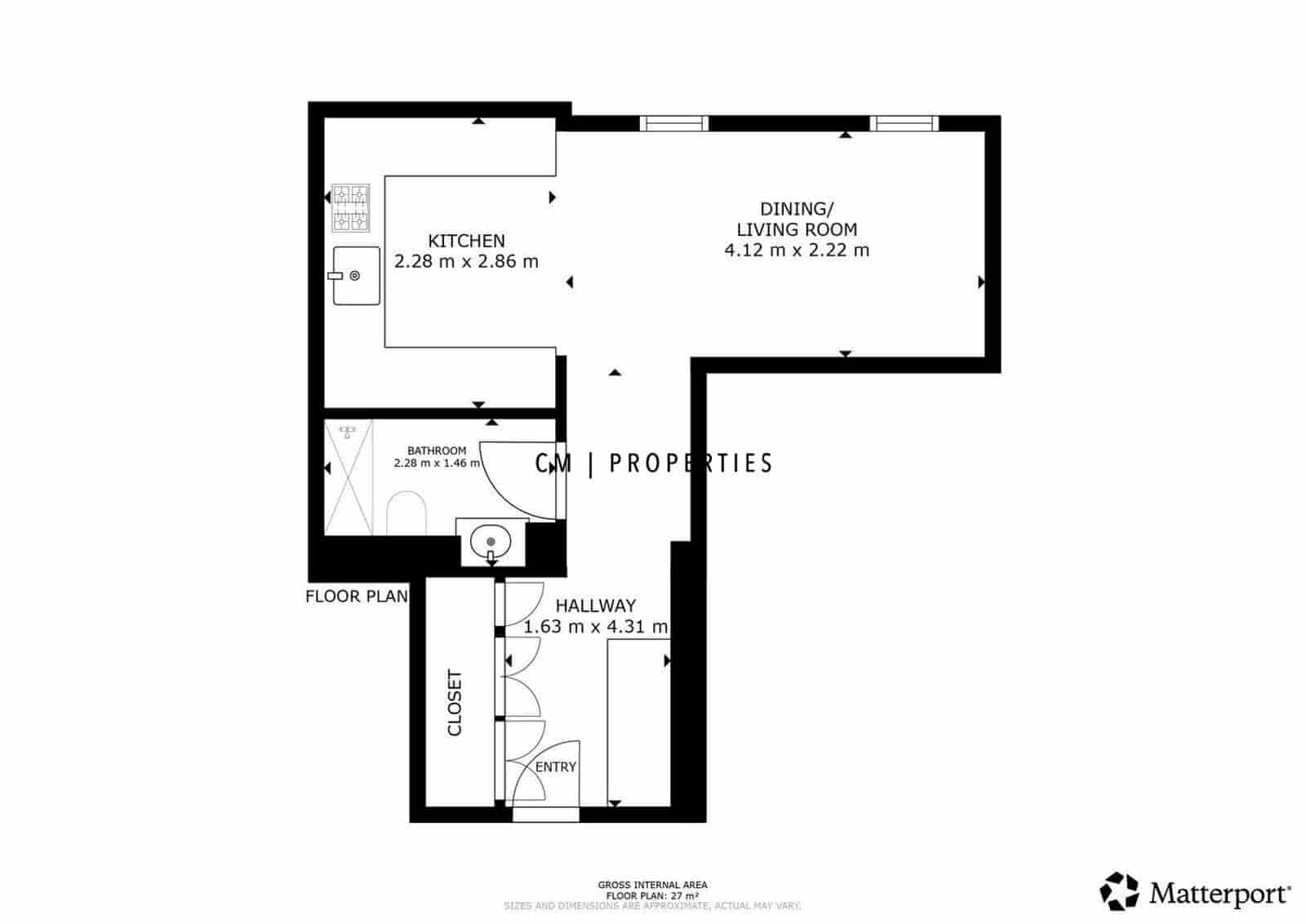 1 bedroom Penthouse for rent in Valencia city - € 1,150 (Ref: 9462677)