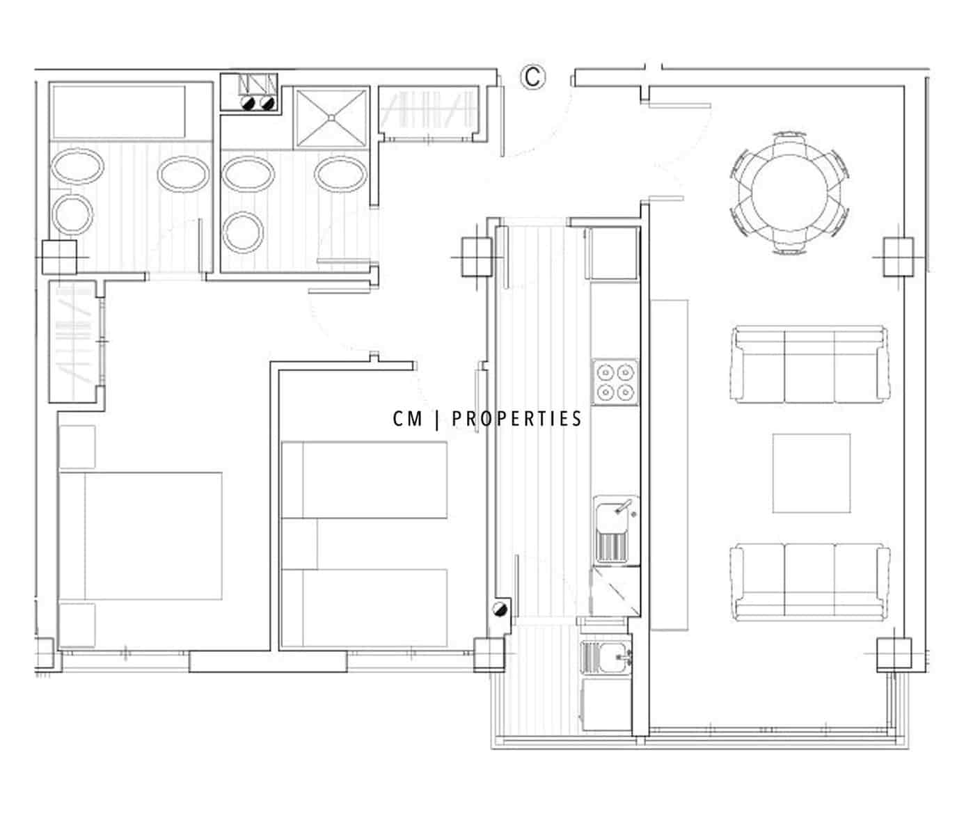 2 makuuhuone Asunto vuokrattavana paikassa Valencia kaupunki mukana 
autotalli - 1 500 € (Ref: 9516506)