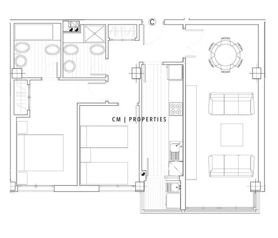 2 sypialnia Mieszkanie do wynajęcia w Miasto Walencja z garażem - 1 500 € (Ref: 9516506)