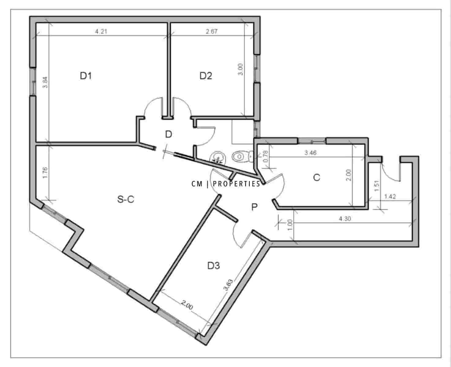 Piso de 3 habitaciones en València ciudad en venta - 208.500 € (Ref: 9598110)