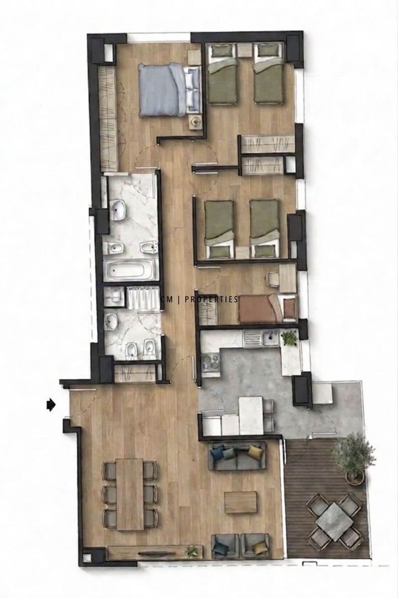 4 camera da letto Appartamento in vendita in Valencia citta con piscina - 665.000 € (Rif: 9815200)