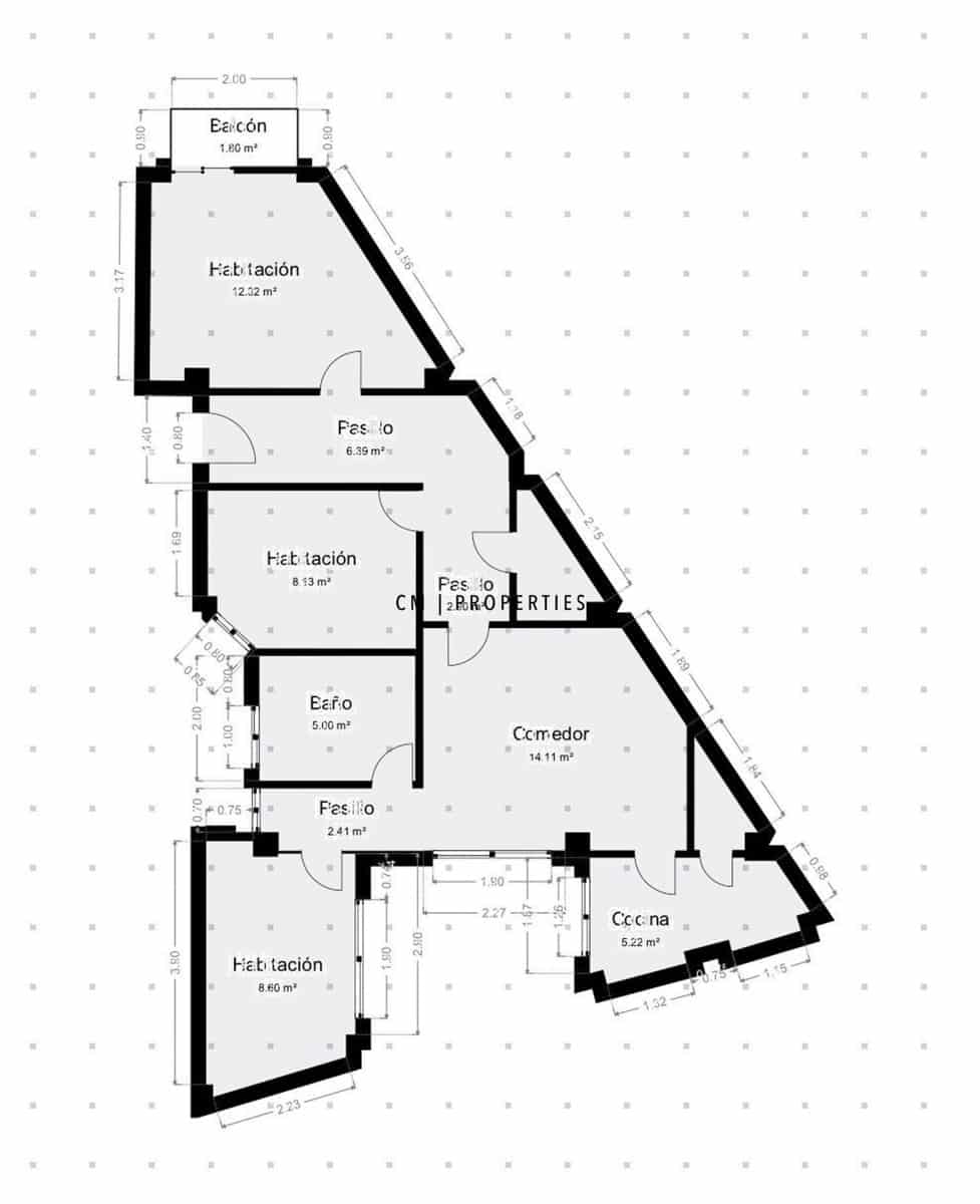 3 makuuhuone Asunto myytävänä paikassa Valencia kaupunki - 260 000 € (Ref: 9816249)
