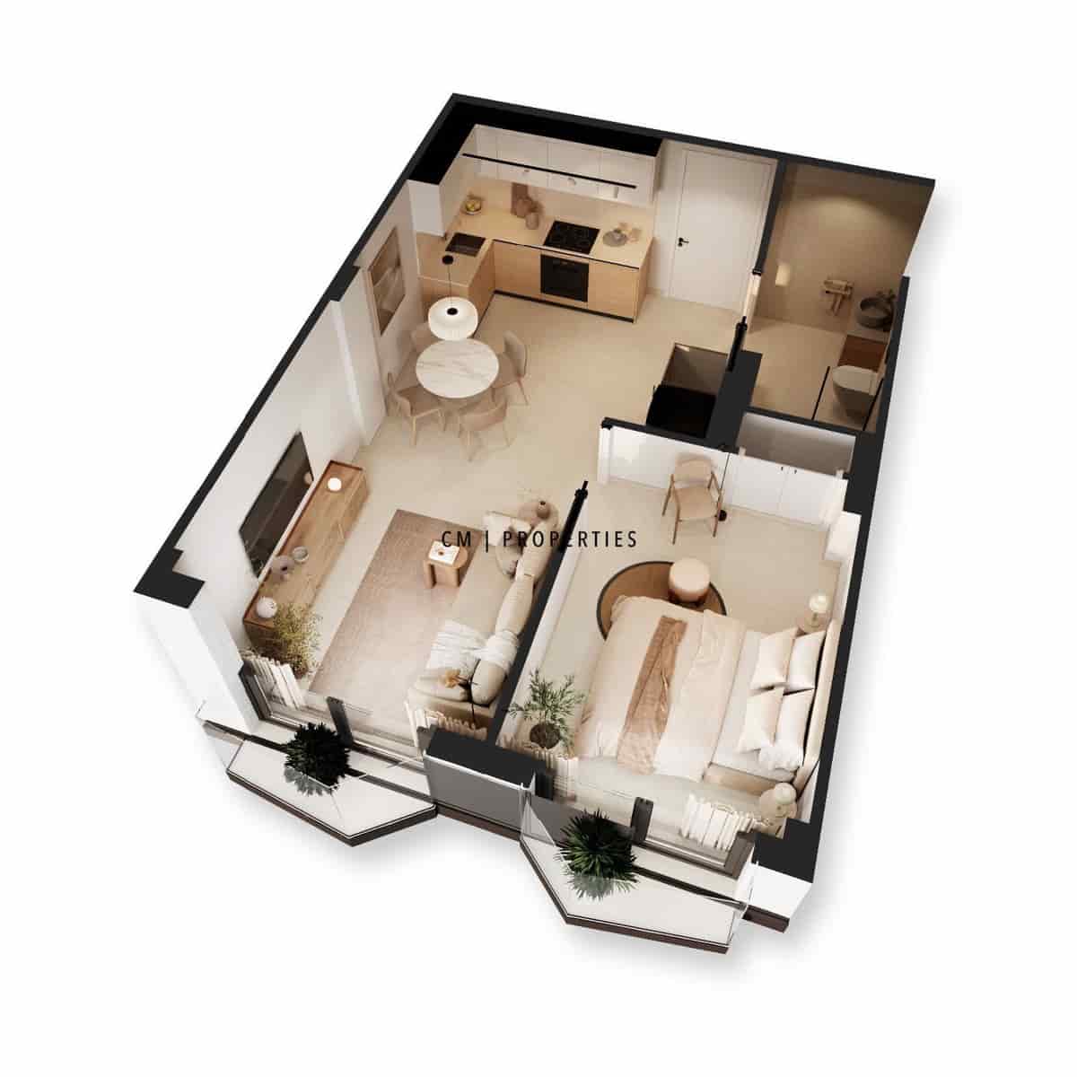1 sypialnia Mieszkanie na sprzedaż w Miasto Walencja - 245 000 € (Ref: 9863637)