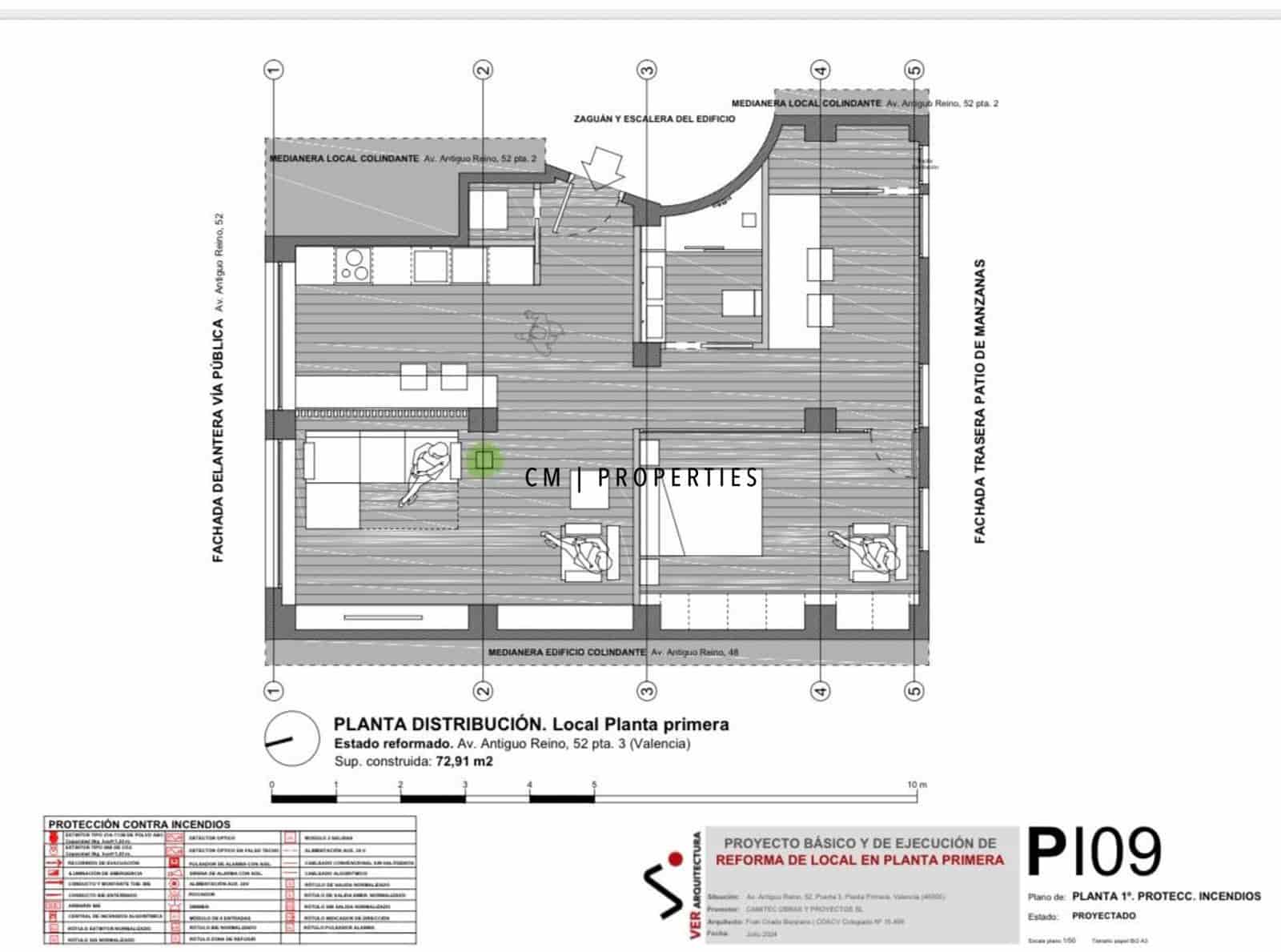 2 quarto Escritório para arrendar em Valencia cidade - 1 500 € (Ref: 9918897)