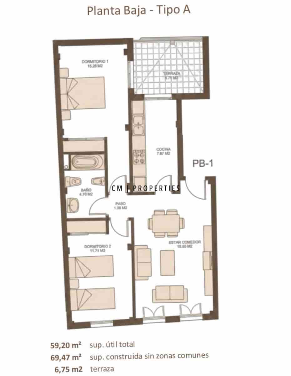 2 bedroom Flat for sale in Petres - € 175,000 (Ref: 9956530)