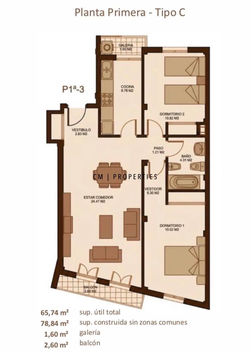2 bedroom Flat for sale in Petres - € 190,000 (Ref: 9956534)