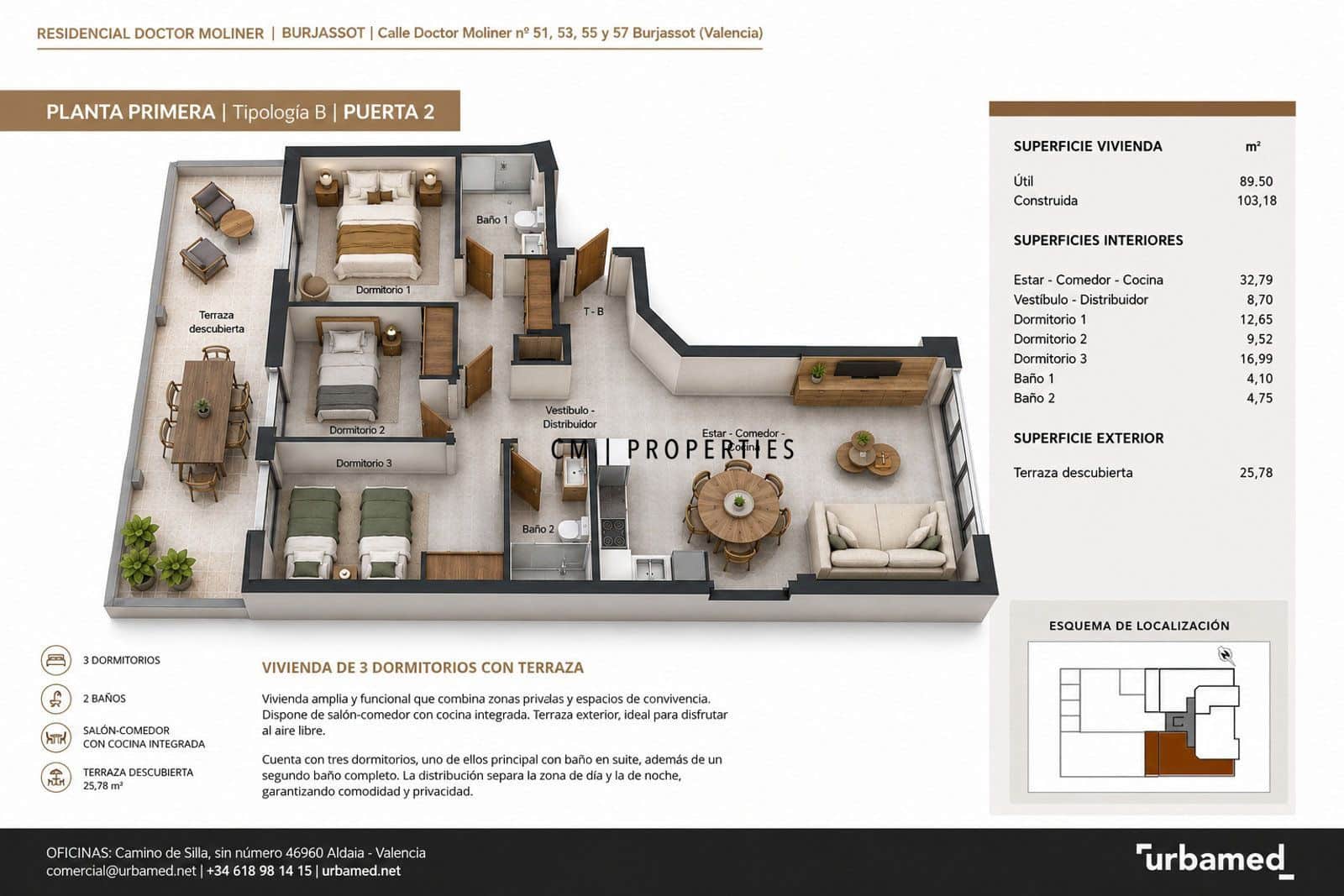 Piso en Burjassot en venta con garaje - 180.000 € (Ref: 9985825)