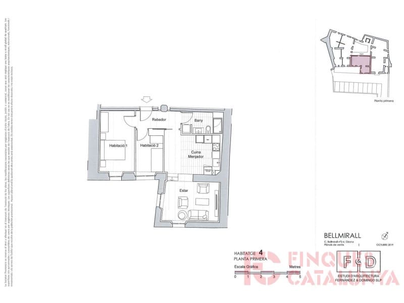 2 soveværelse Lejlighed til salg i Girona by med garage - € 441.000 (Ref: 9433529)