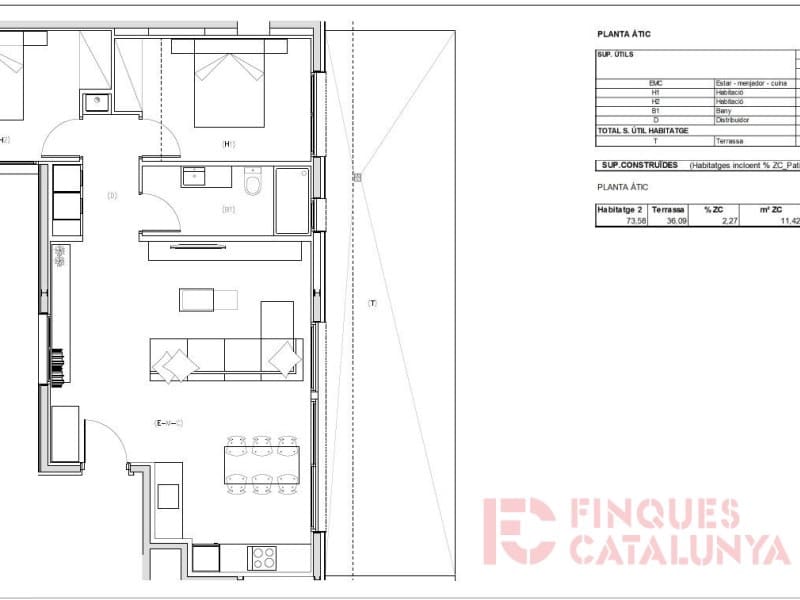 2 sovrum Lägenhet till salu i Girona stad med garage - 370 000 € (Ref: 9433549)