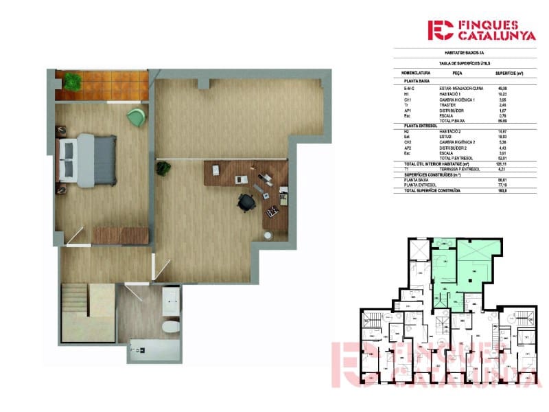 3 bedroom Apartment for sale in Girona city - € 367,000 (Ref: 9433553)