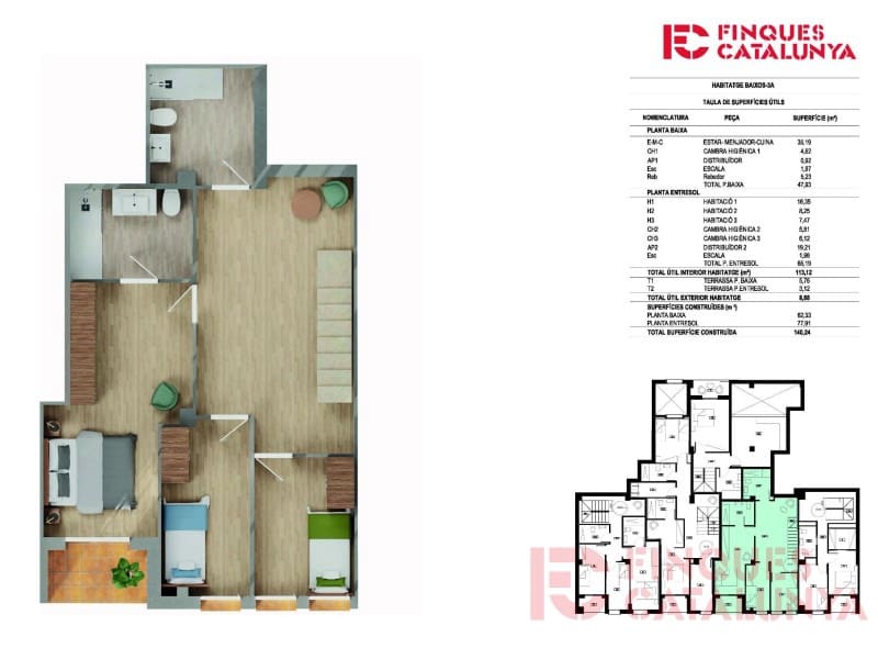 3 bedroom Apartment for sale in Girona city with garage - € 398,000 (Ref: 9433555)