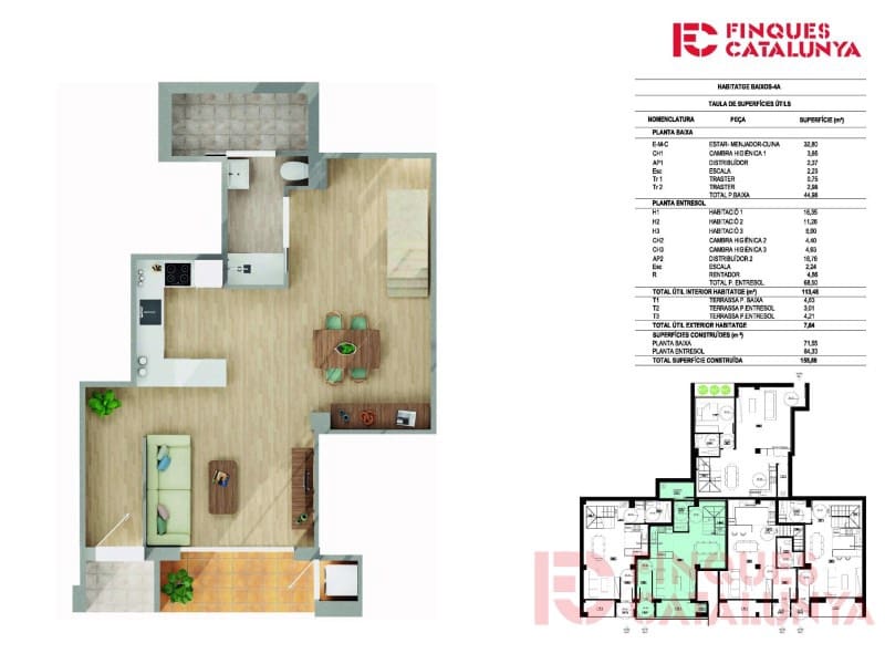 3 bedroom Apartment for sale in Girona city with garage - € 398,000 (Ref: 9433556)