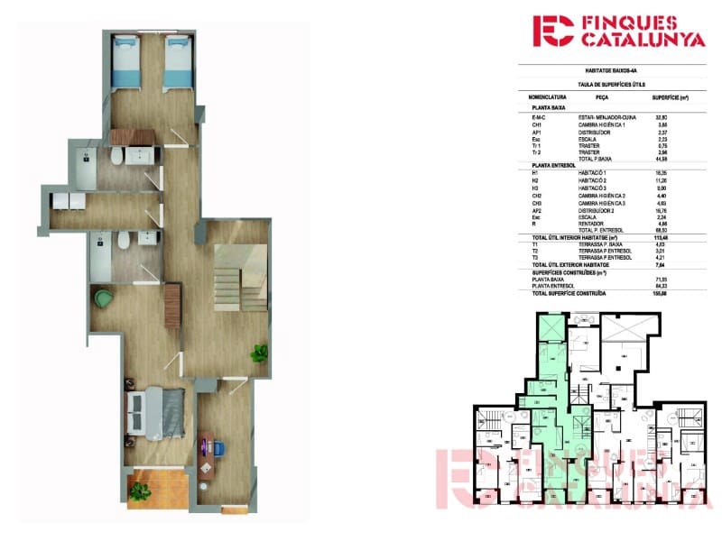 3 bedroom Apartment for sale in Girona city with garage - € 398,000 (Ref: 9433556)