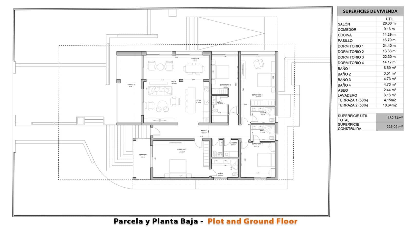 4 soverom Villa til salgs i La Siesta med svømmebasseng - € 995 000 (Ref: 9344729)