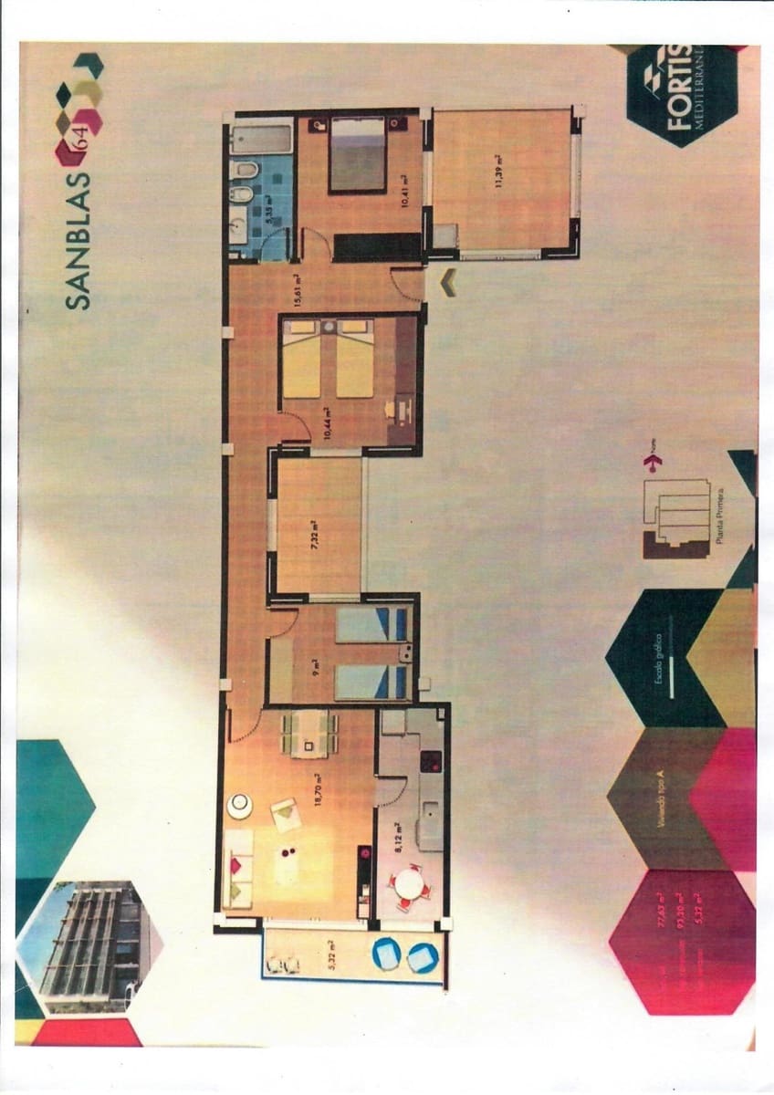 3 sypialnia Mieszkanie na sprzedaż w Vinaros z garażem - 180 000 € (Ref: 9596091)