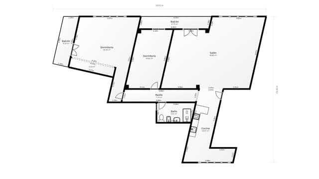 Apartamento de 3 habitaciones en Palma de Mallorca en venta - 330.000 € (Ref: 9733462)
