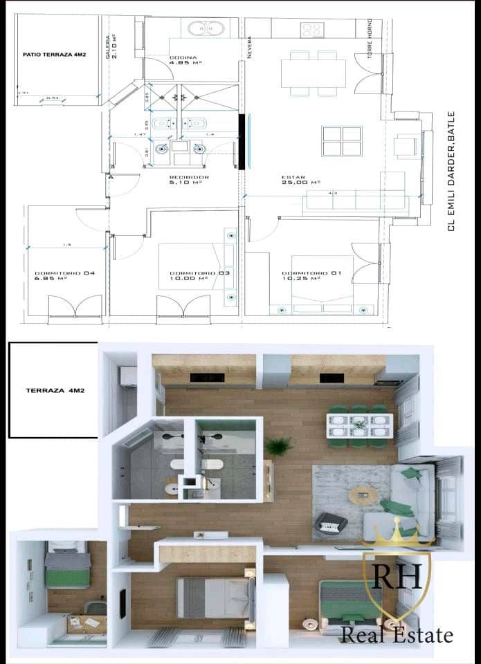 3 sypialnia Mieszkanie na sprzedaż w Palma de Mallorca - 450 000 € (Ref: 9130180)