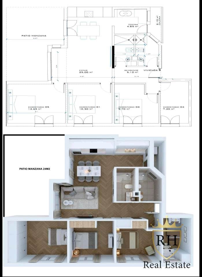 Piso de 3 habitaciones en Palma de Mallorca en venta - 450.000 € (Ref: 9130180)