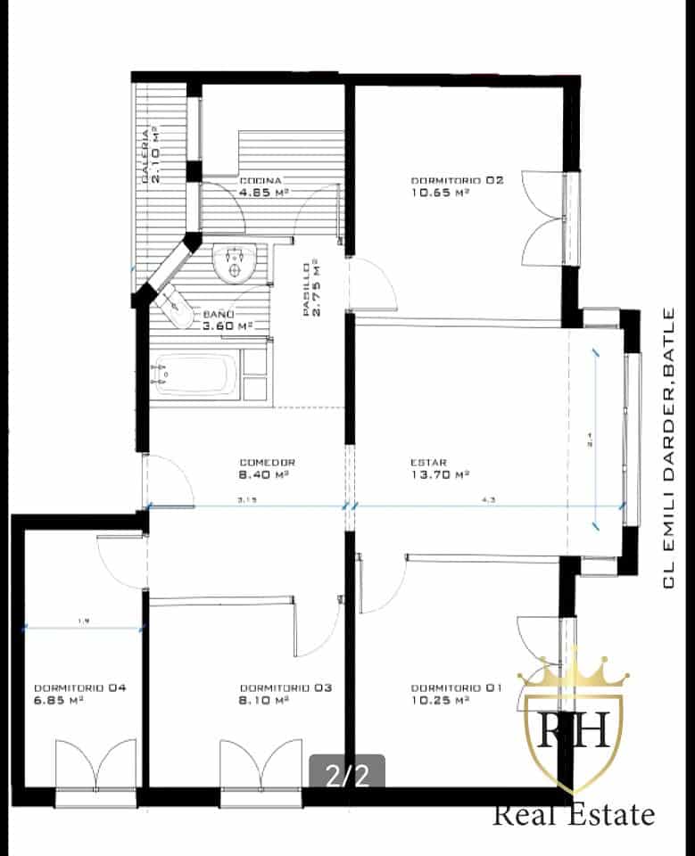 3 camera da letto Appartamento in vendita in Palma de Mallorca - 450.000 € (Rif: 9130180)