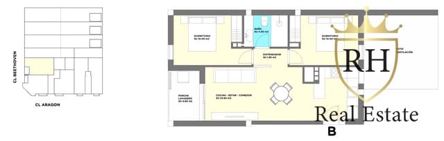 2 slaapkamer Flat te koop in Pere Garau, Palma de Mallorca met garage - € 375.000 (Ref: 9553093)