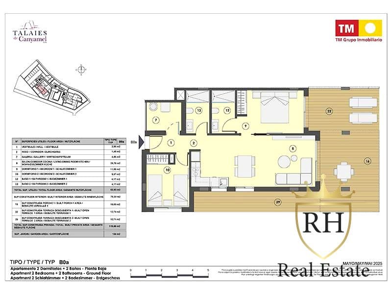 2 soveværelse Lejlighed til salg i Canyamel - € 436.000 (Ref: 9827710)