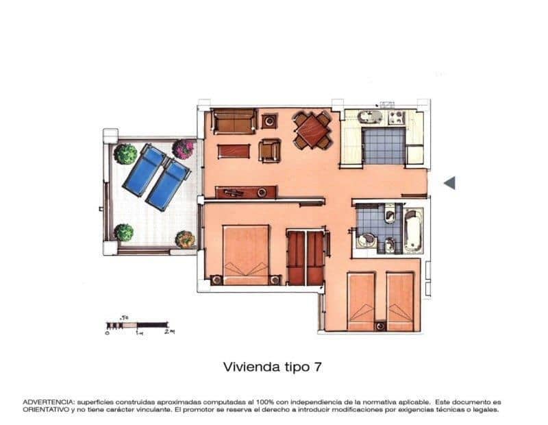 2 makuuhuone Huoneisto myytävänä paikassa Roldan - 124 999 € (Ref: 10027446)