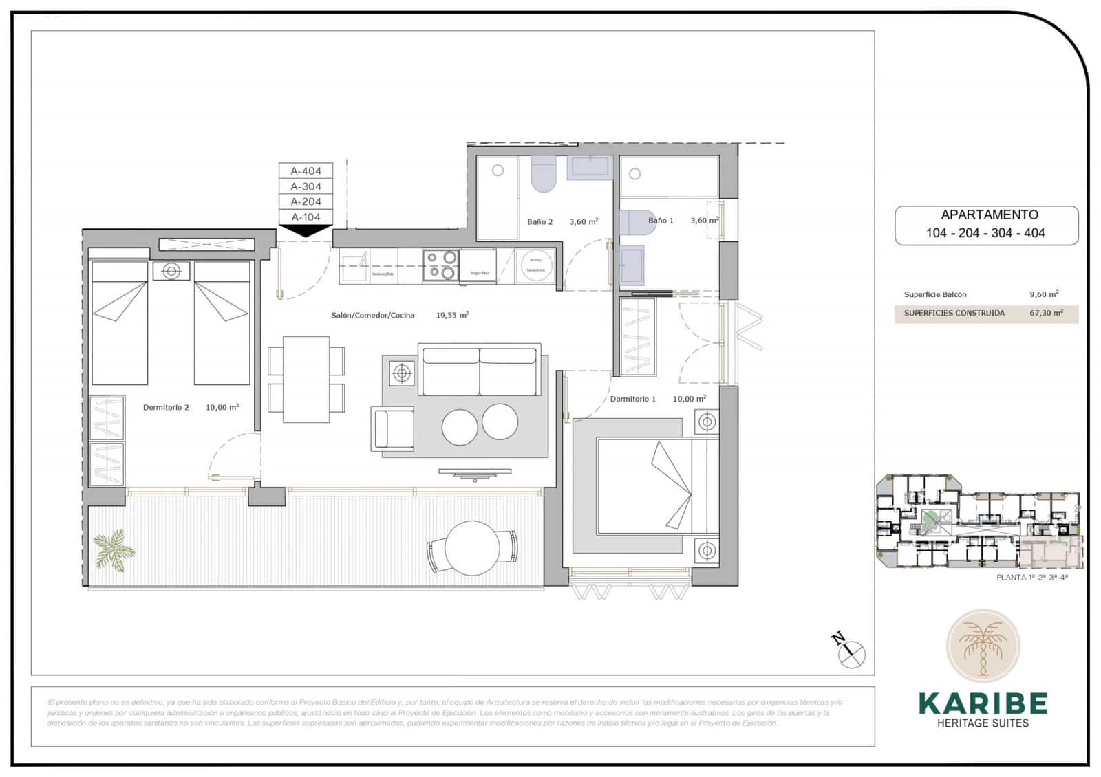 2 camera da letto Appartamento in vendita in Lo Pagan - 230.900 € (Rif: 10032206)