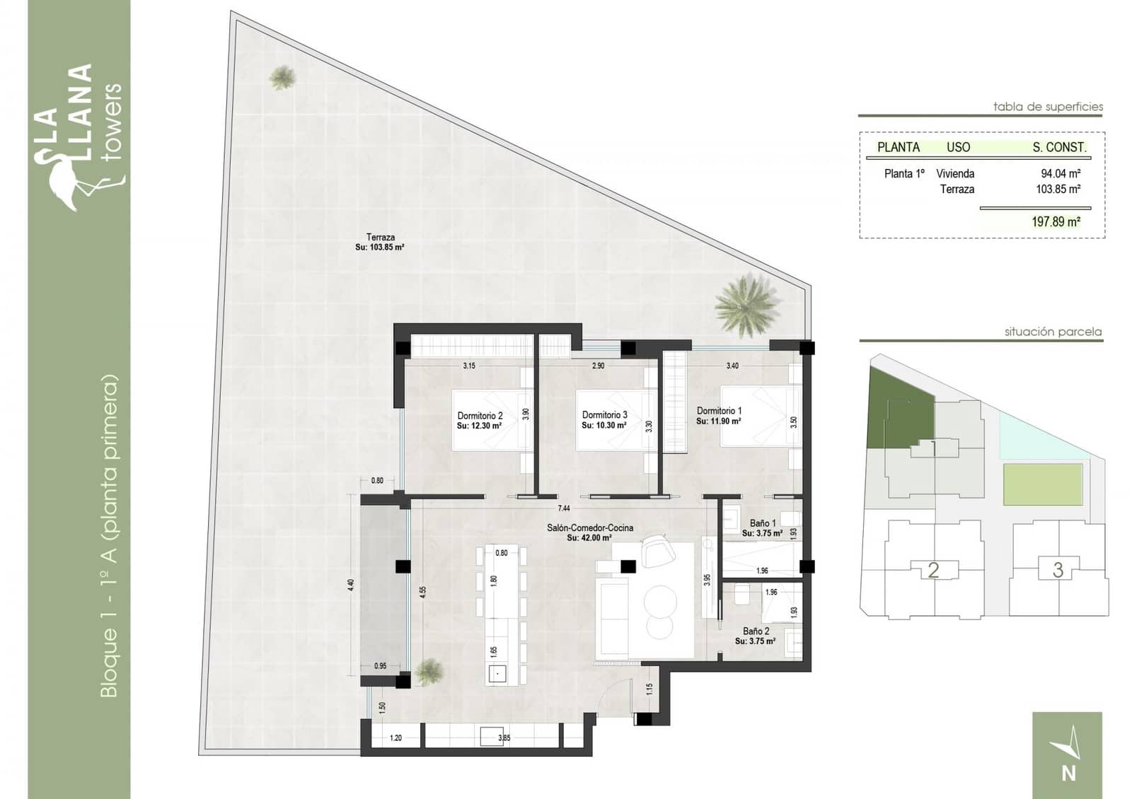 3 camera da letto Appartamento in vendita in Lo Pagan con piscina garage - 279.000 € (Rif: 9236696)