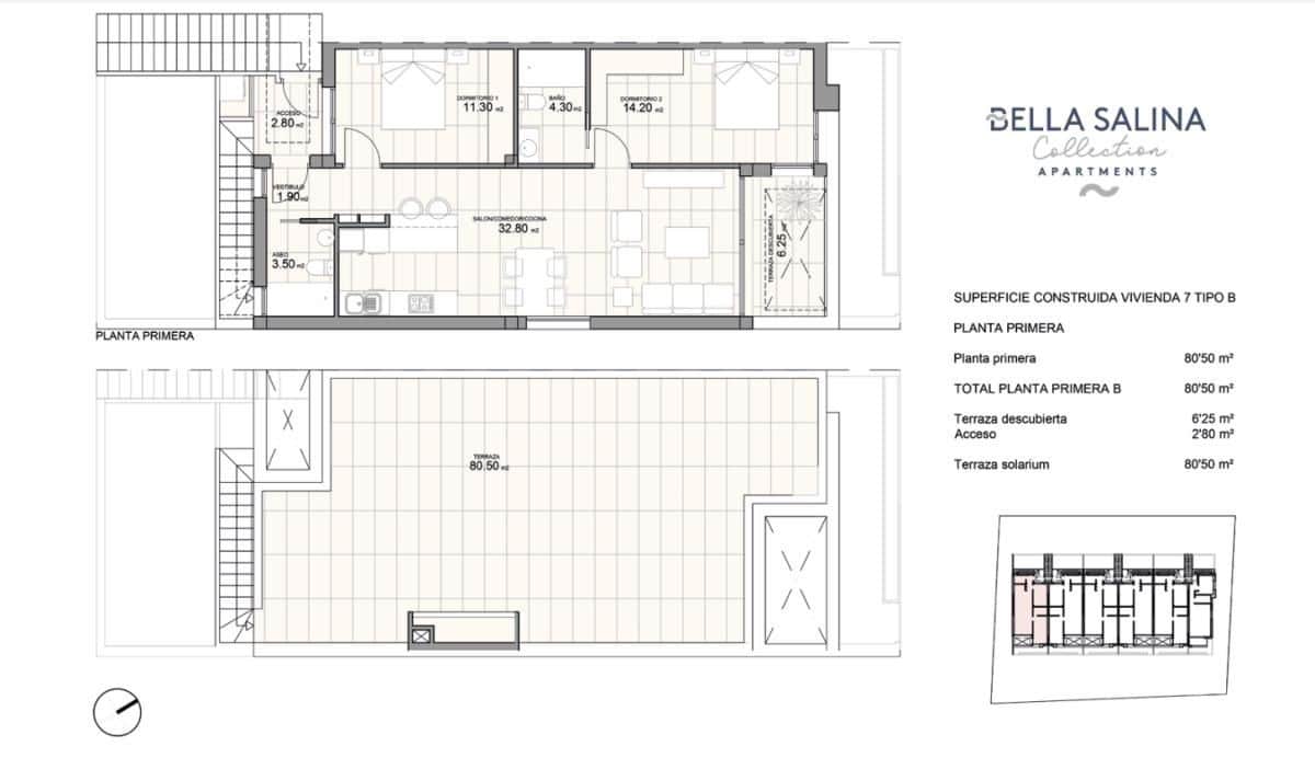 2 bedroom Apartment for sale in Pilar de la Horadada with pool - € 259,900 (Ref: 9236732)