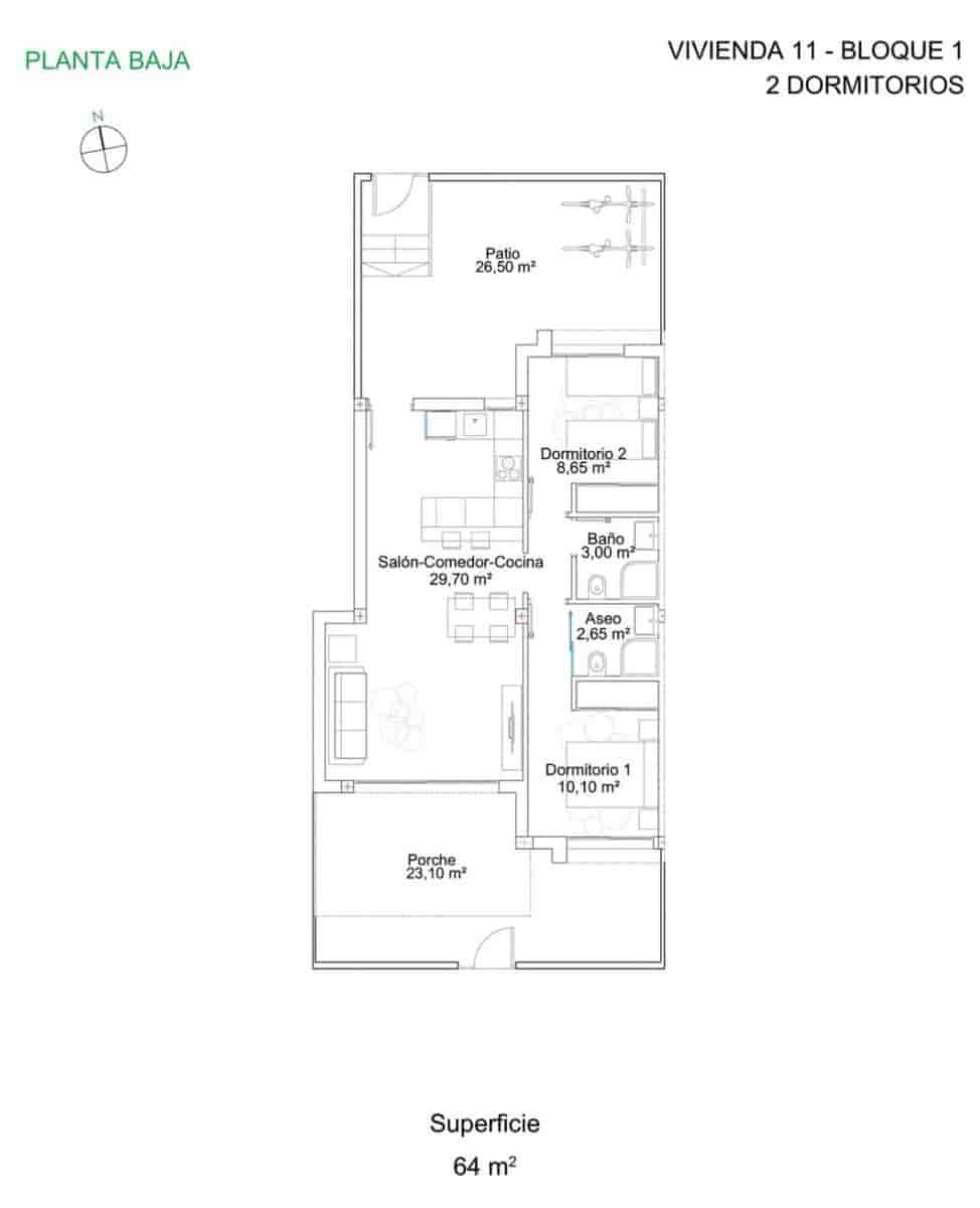 2 bedroom Apartment for sale in Orihuela Costa with pool - € 239,000 (Ref: 9236742)