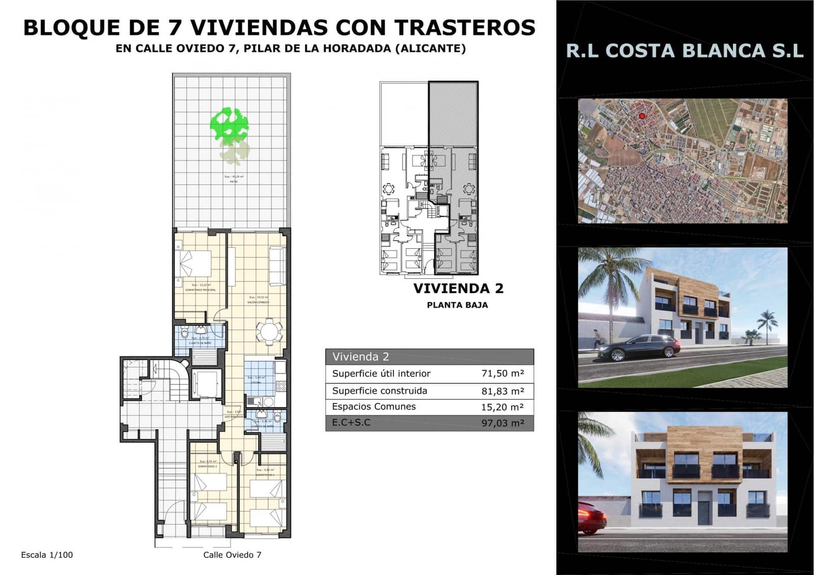 3 bedroom Apartment for sale in Pilar de la Horadada - € 235,000 (Ref: 9236743)