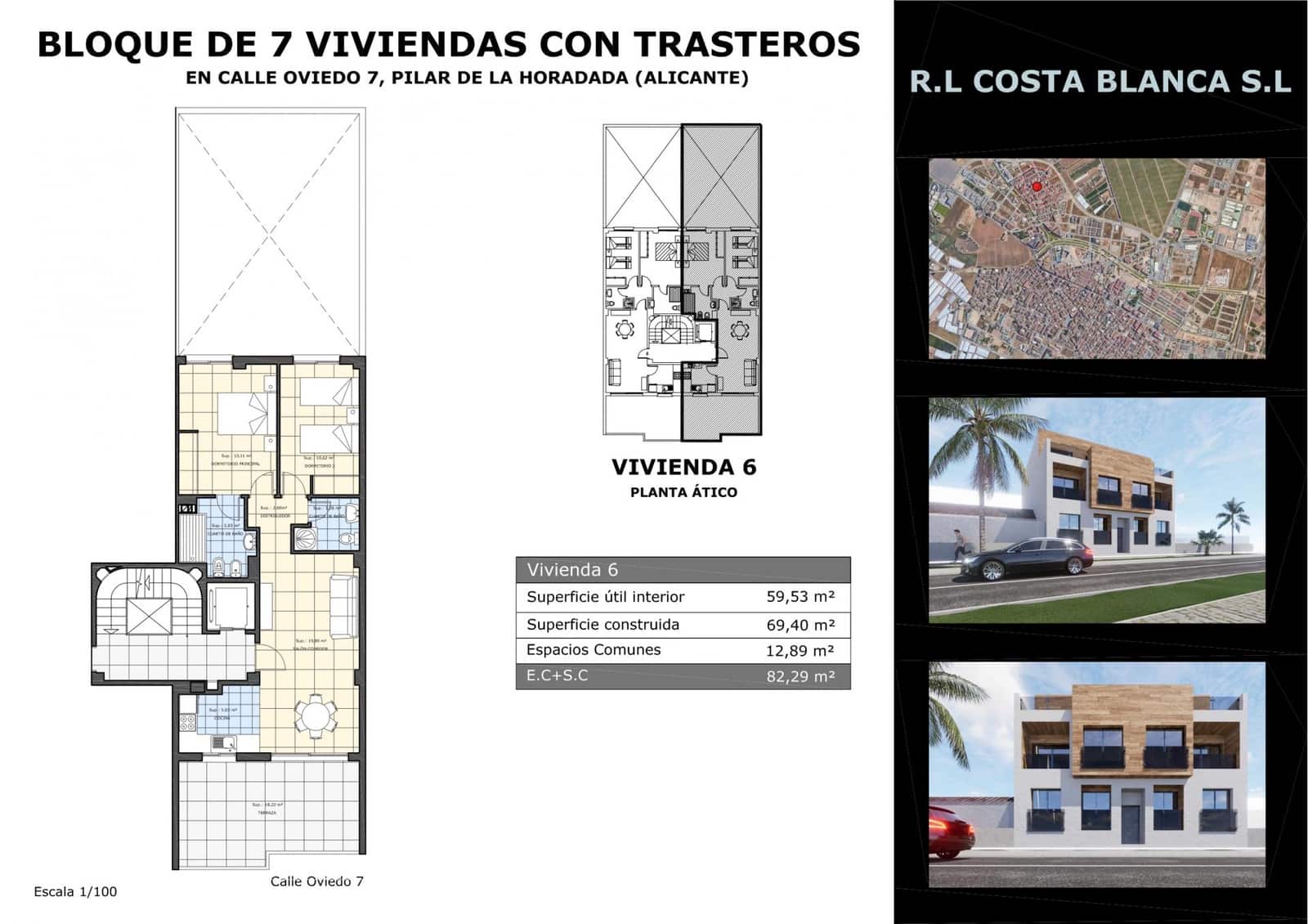 3 bedroom Apartment for sale in Pilar de la Horadada - € 235,000 (Ref: 9236743)