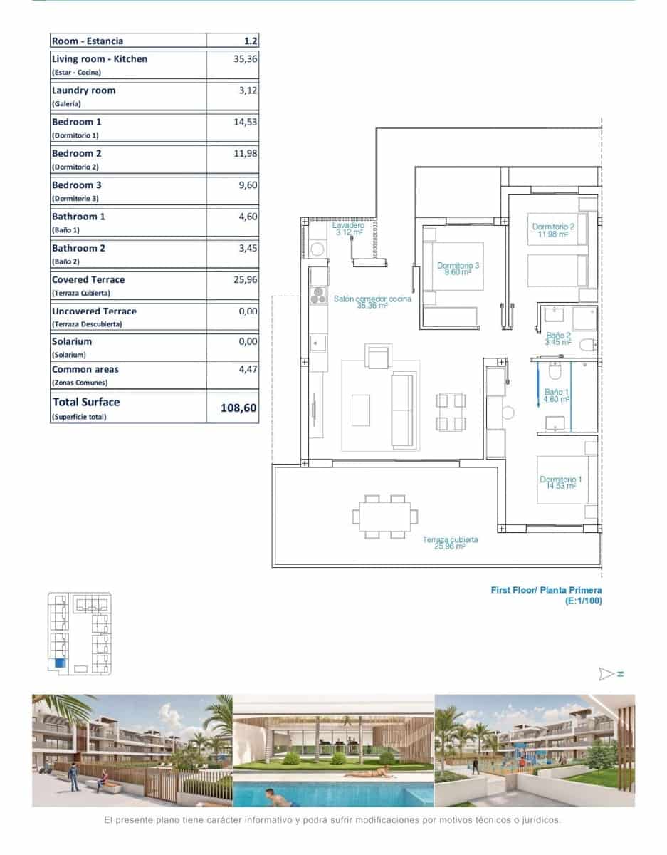 3 quarto Penthouse para venda em Torre de la Horadada com garagem - 536 900 € (Ref: 9248279)