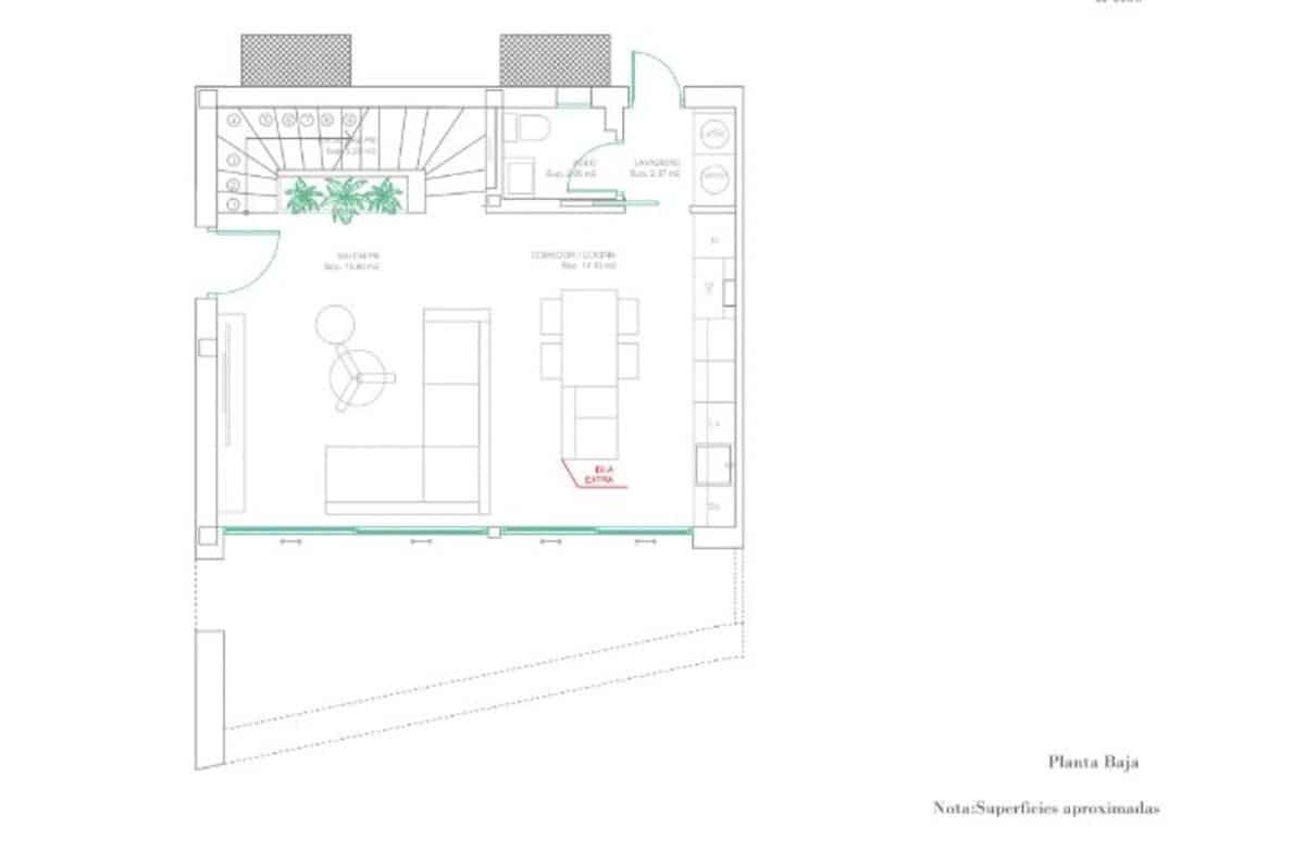 2 slaapkamer Rijtjeshuis te koop in Gran Alacant met zwembad - € 566.000 (Ref: 9311060)