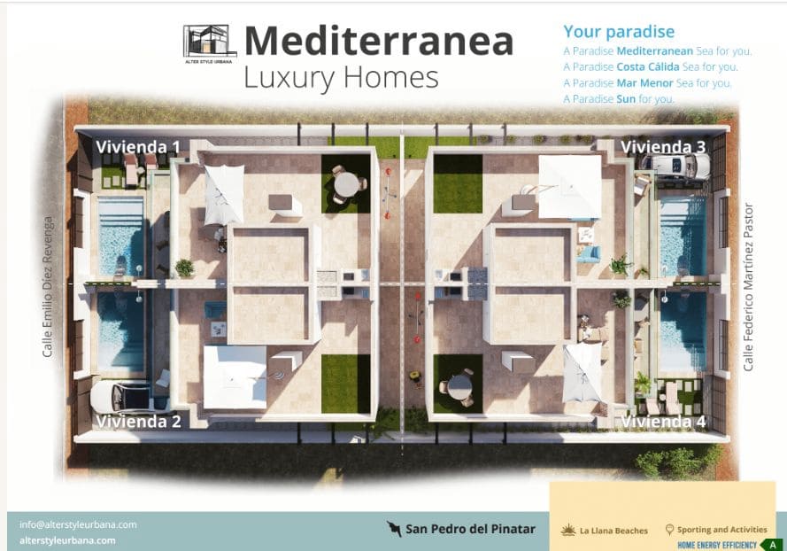 3 bedroom Villa for sale in San Pedro del Pinatar with pool - € 465,000 (Ref: 9406747)