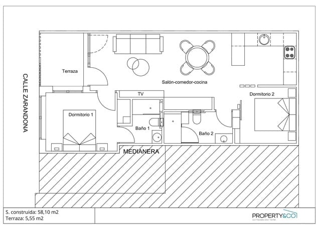 2 soveværelse Lejlighed til salg i Santiago de la Ribera, San Javier - € 186.900 (Ref: 9763693)
