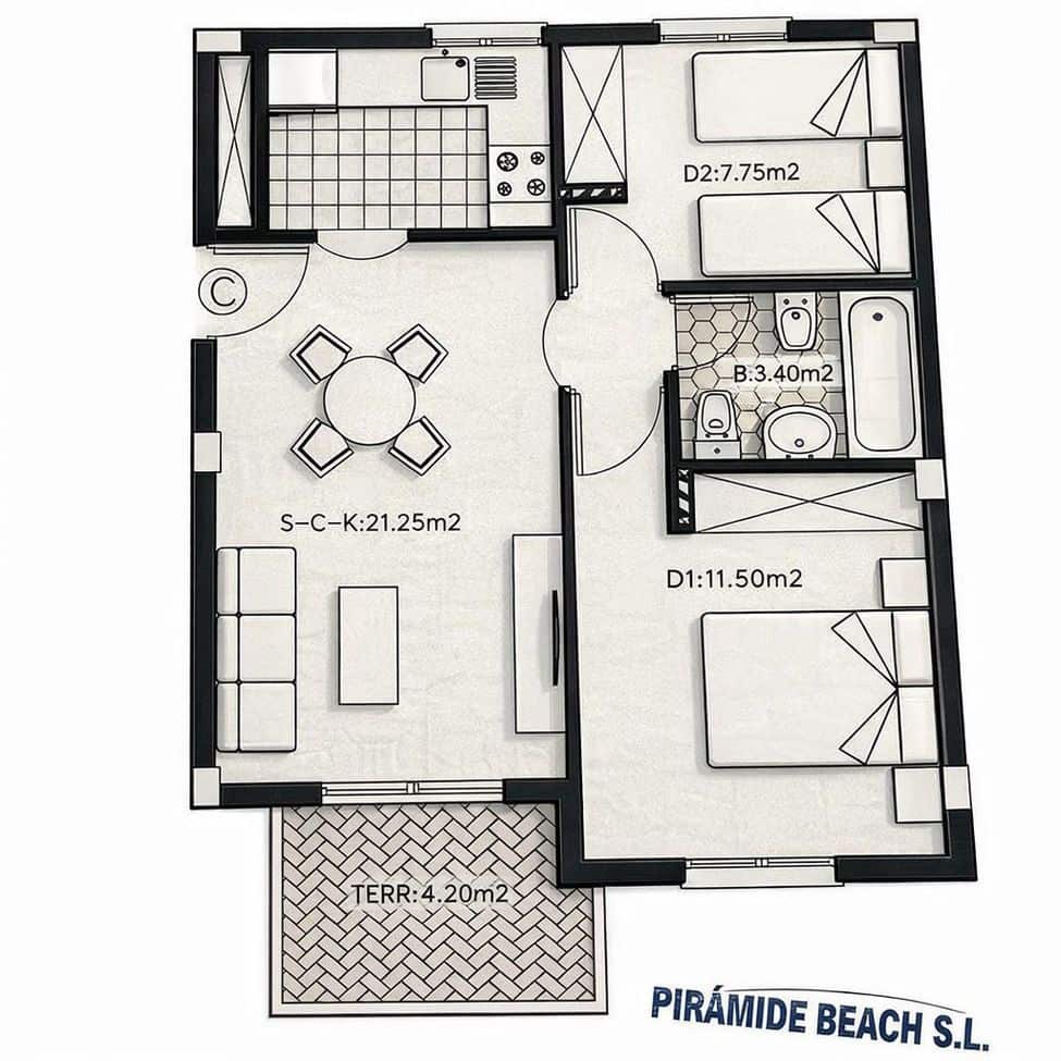 Apartamento de 2 habitaciones en Orihuela Costa en venta - 126.000 € (Ref: 9813367)