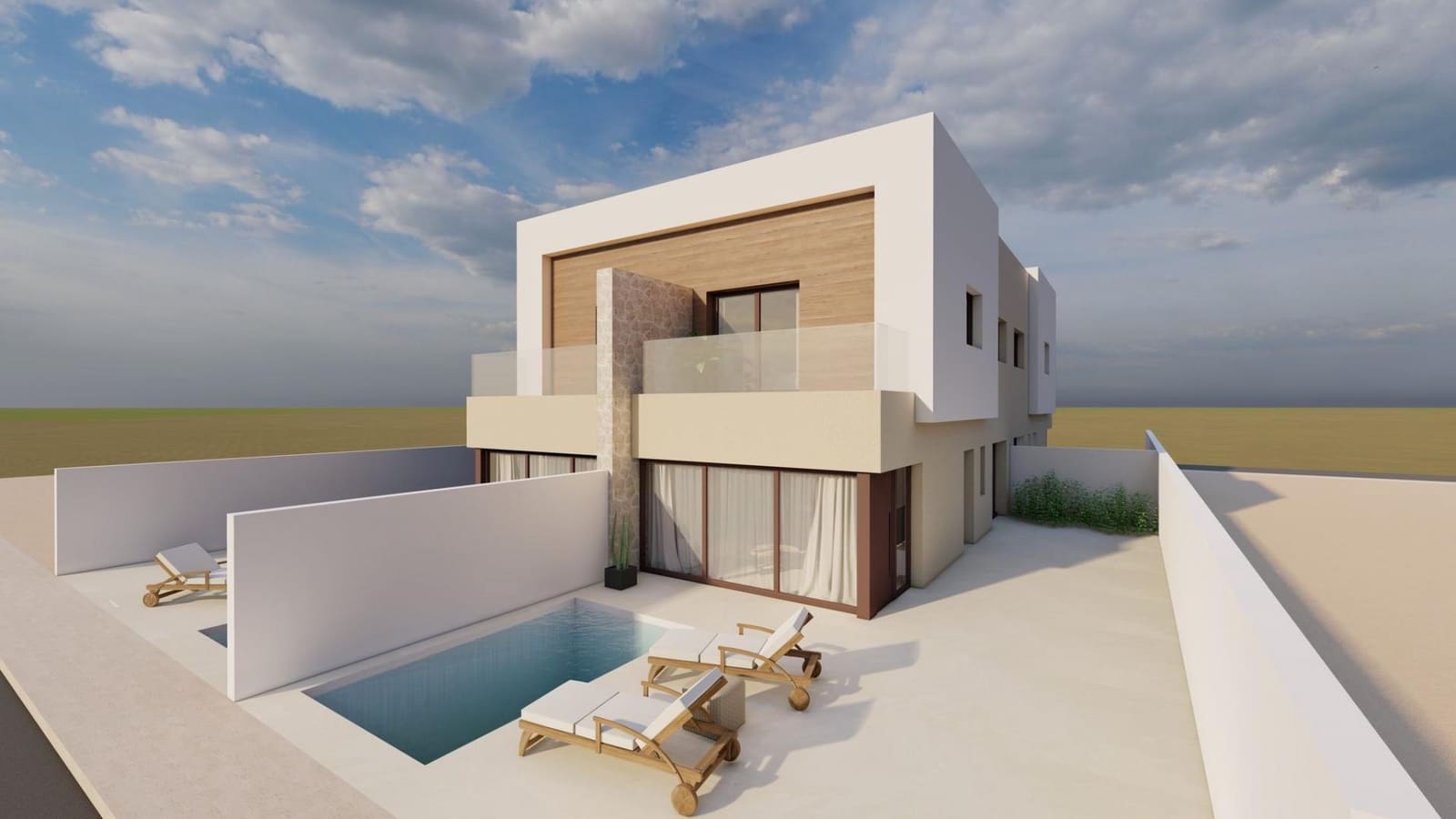 Adosado de 3 habitaciones en Santiago de la Ribera en venta con piscina - 376.500 € (Ref: 9825451)