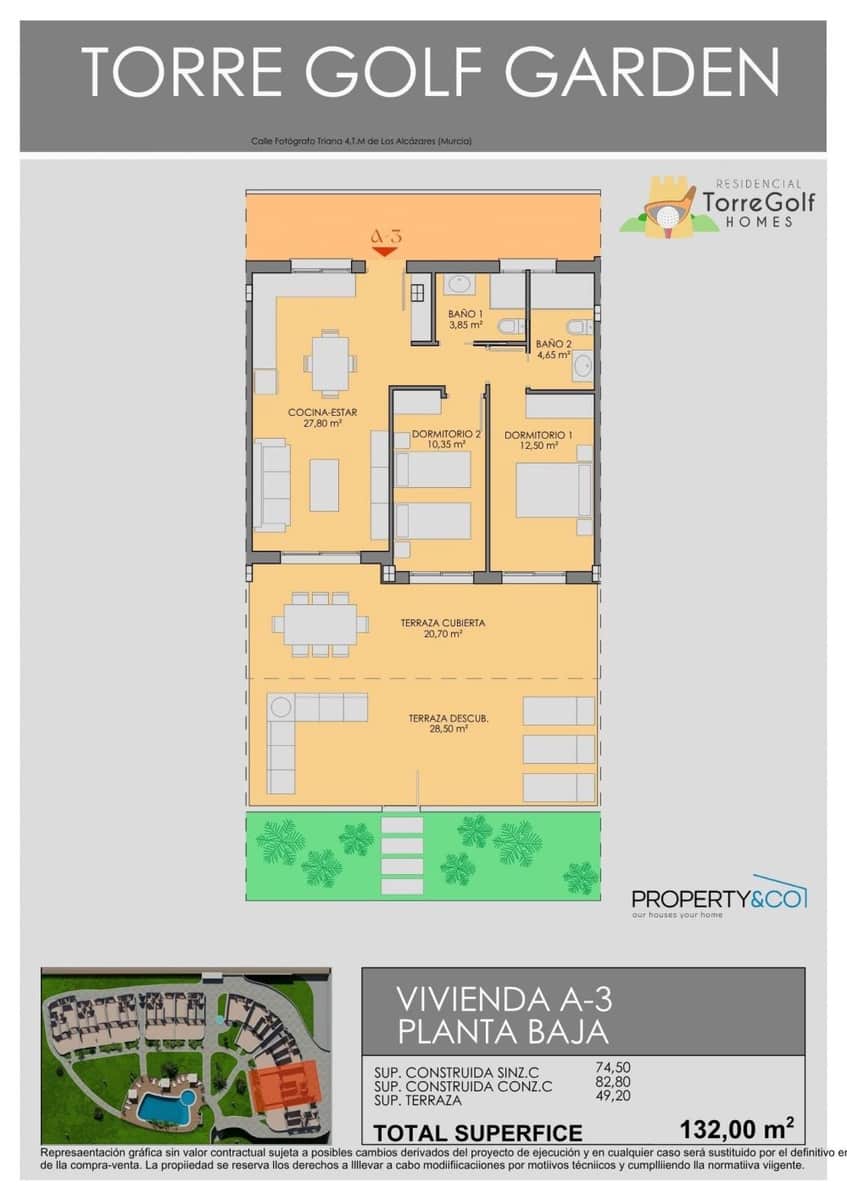 2 sypialnia Willa na sprzedaż w Los Alcazares - 278 900 € (Ref: 9825460)