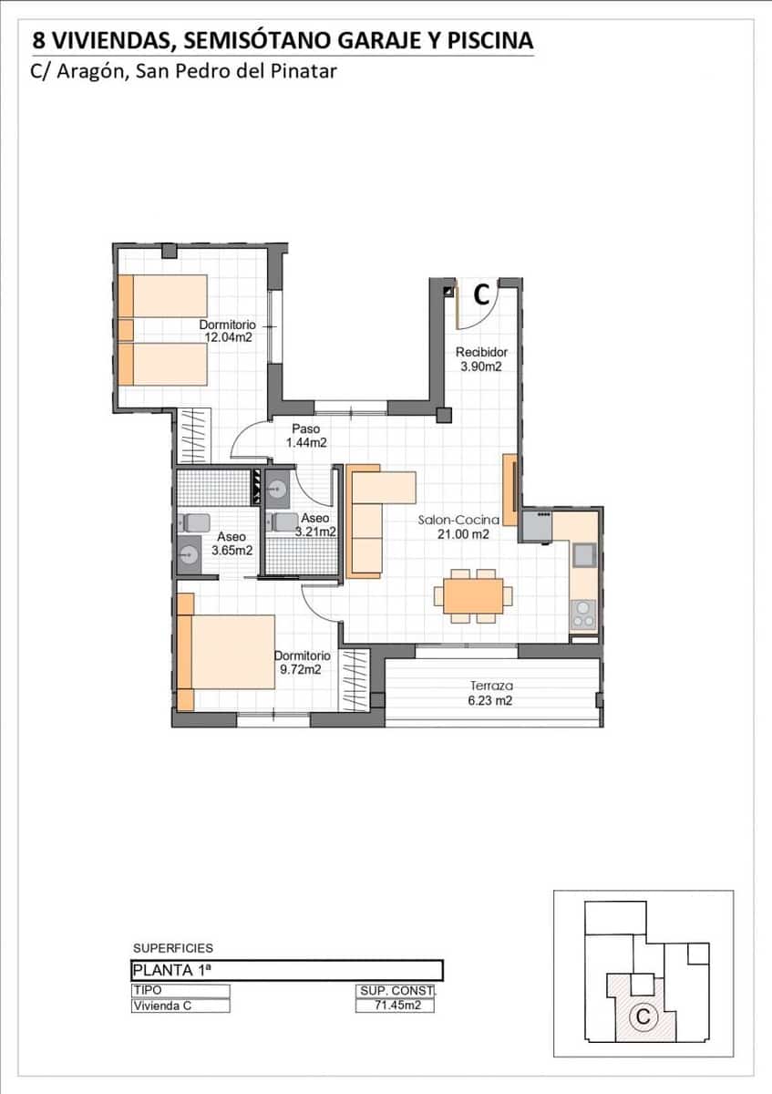 2 chambre Appartement à vendre à Lo Pagan - 267 400 € (Ref: 9833874)